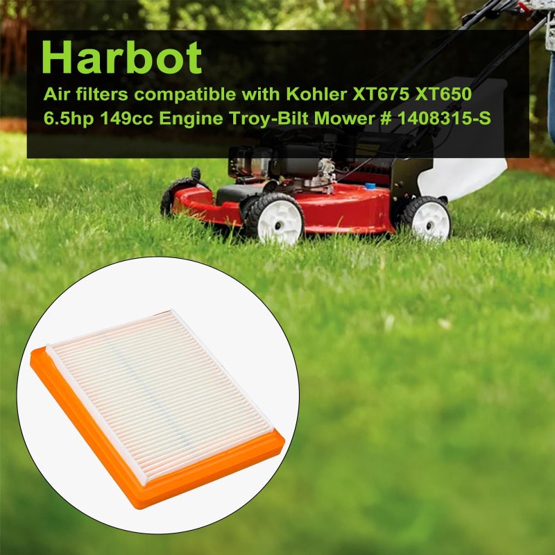 Harbot فلتر هواء هاربوت 14 083 15-S 14 083 16-S لمحرك كوهلر XT650 XT675 149CC 6.5 6.75 جزازة العشب تورو 20371 20370 لوان بوي 149CC عبوة من 3 - Image 2